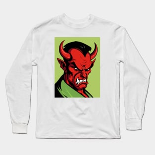 Angry Devil Comic Art Long Sleeve T-Shirt